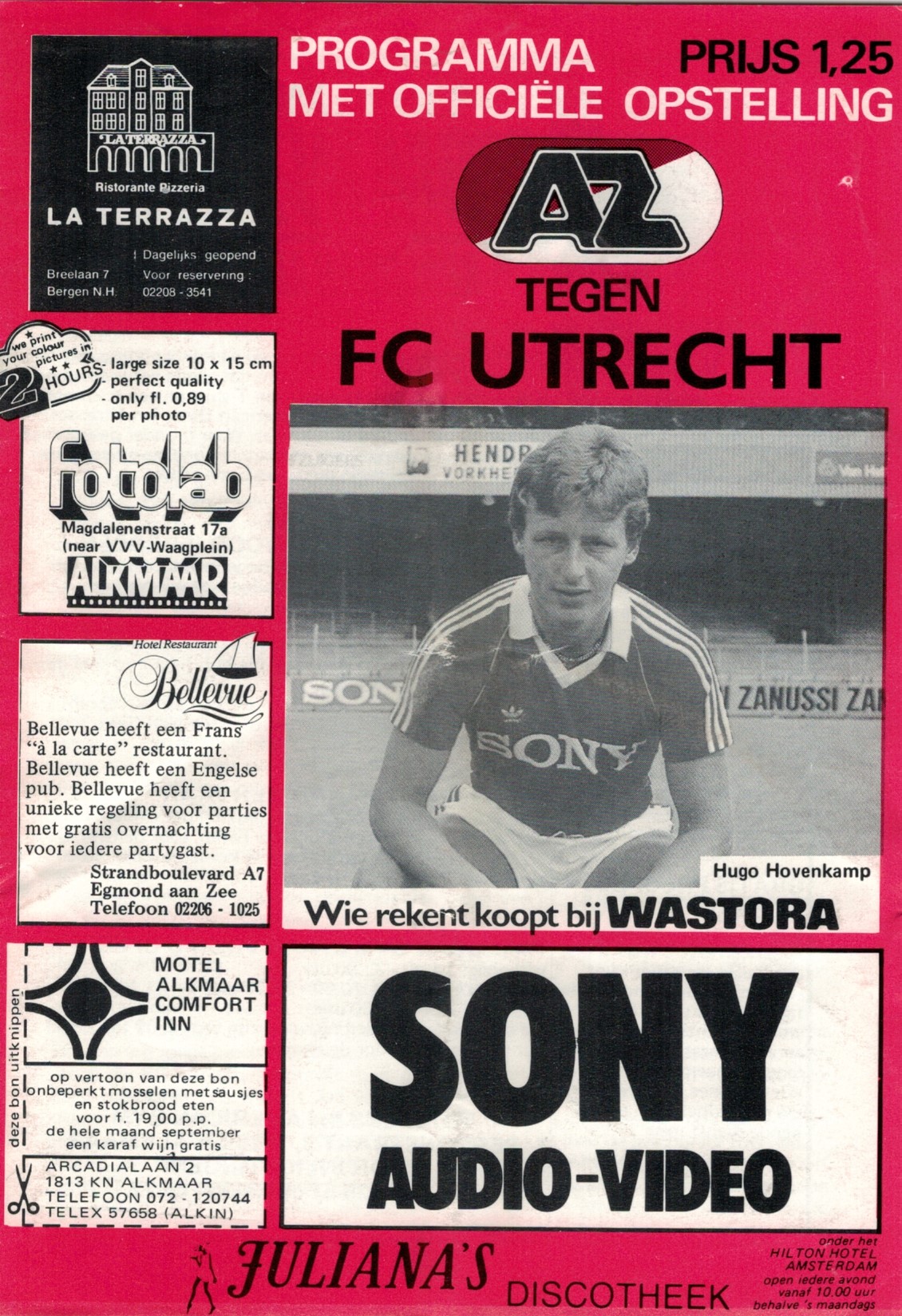 AZ Programma 18-sep-1982 utrecht